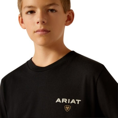 Ariat Boys American Rancher Short Sleeve Tee Black