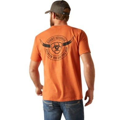 Ariat Mens 8 Seconds T-shirt Adobe Heather