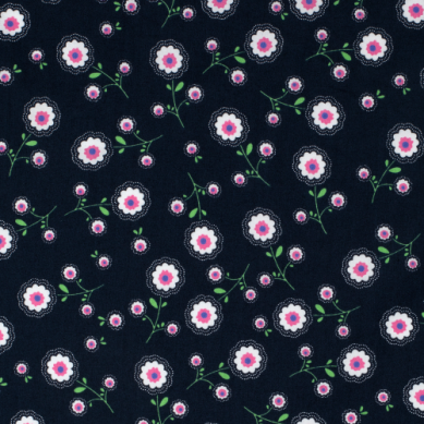 Just Country Womens Georgie Half Button Print Workshirt Navy Primose