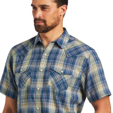 ARIAT MENS S/S HUEY RETRO SNAP SHIRT