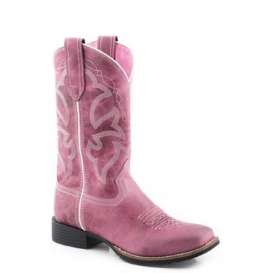 ROPER KIDS MONTEREY PINK BURNISHED LEATHER BOOT