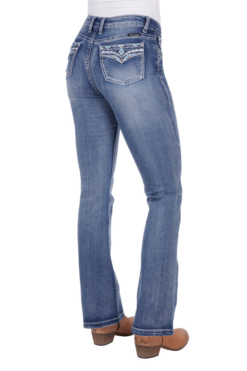 PURE WESTERN WMNS JEMMA HI WAIST BOOT CUT JEAN 32'