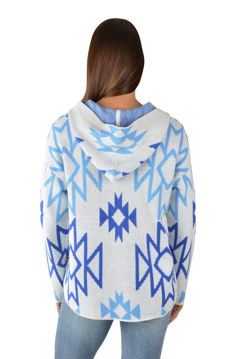 PURE WESTERN KHLOE KNITTED PULLOVER CREAM/BLUE