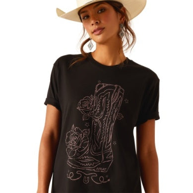 Ariat Womens Tall Boot Sketch T-shirt black