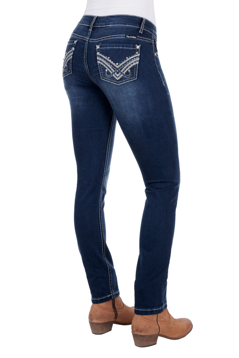 PURE WESTERN WMNS HARLEE STRAIGHT LEG JEAN