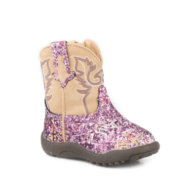 Roper Infant Cowbaby Southwest Glitter Purple/ Tan 09-016-1225-3361