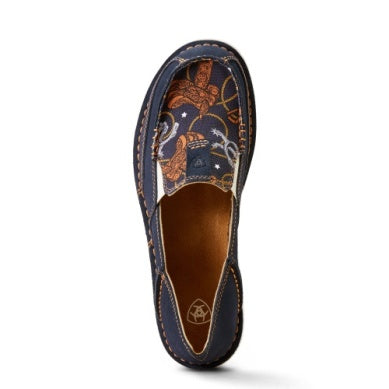 ARIAT LADIES CRUISER NAVY BLUE SUEDE/ SADDLE UP PRINT