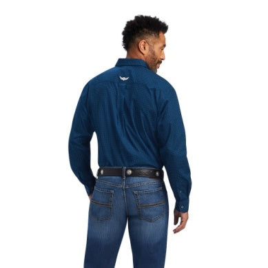 ARIAT MENS RELENTLESS LS SHIRT SEA TEAL