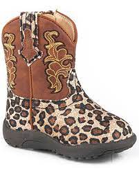Roper Infant Cowbaby Glitter Wild Cat Gold Glitter Leopard / Brown