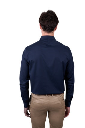 Thomas Cook Mens Callum Tailored Long Sleeve Shirt - Navy