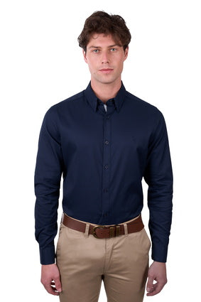 Thomas Cook Mens Callum Tailored Long Sleeve Shirt - Navy