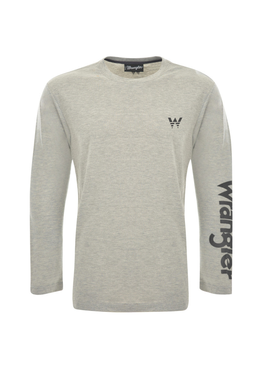 WRANGLER MENS L/S LOGO TEE
