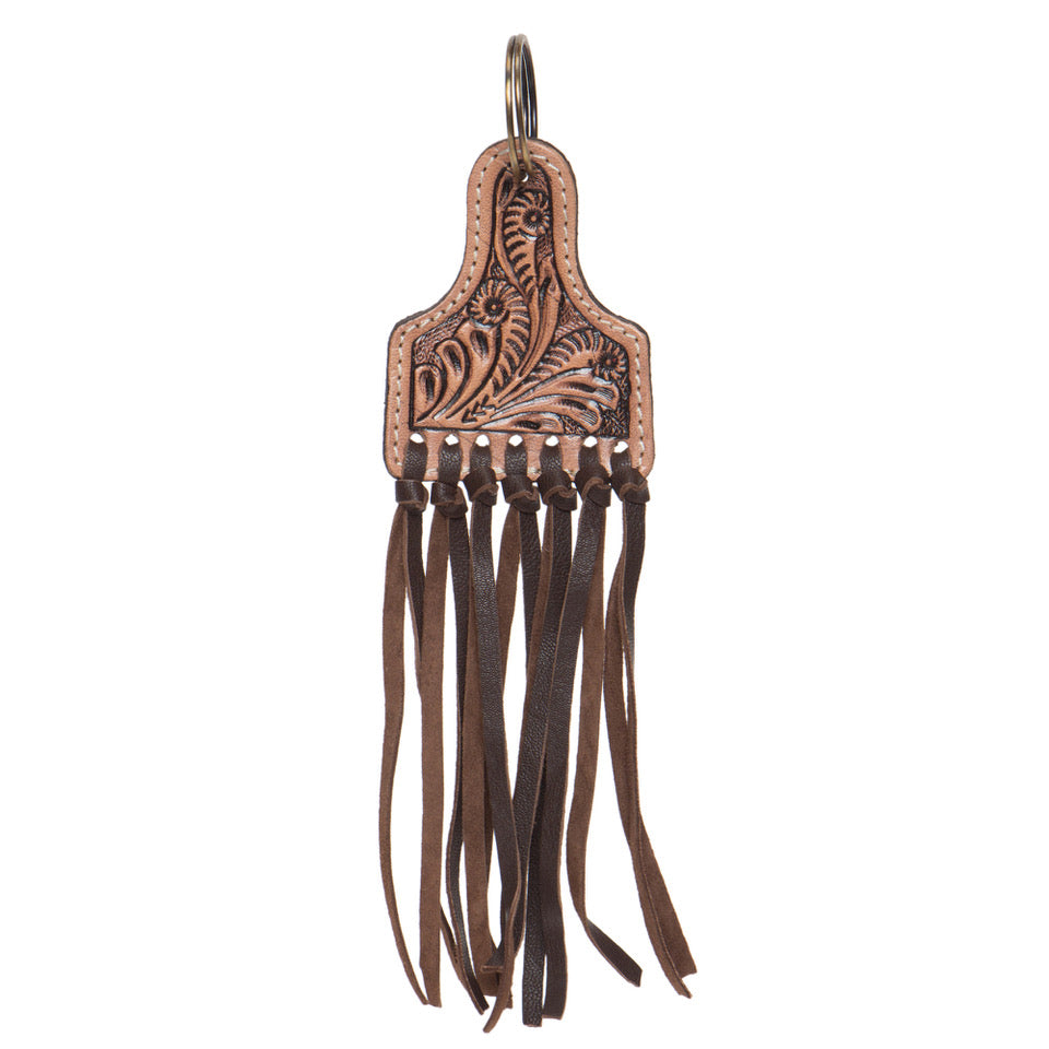 THE DESIGN EDGE TOOLED LEATHER KEY RING CA-06