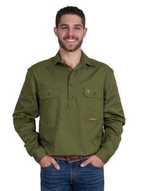 JUST COUNTRY WORK SHIRT CAMERON 1/2 BUTTON