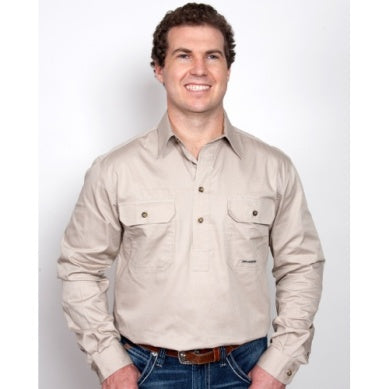 JUST COUNTRY WORK SHIRT CAMERON 1/2 BUTTON