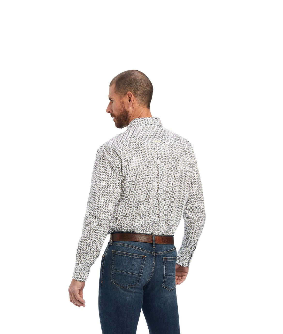 ARIAT MENS BEAUMONT CLASSIC LS SHIRT WHITE
