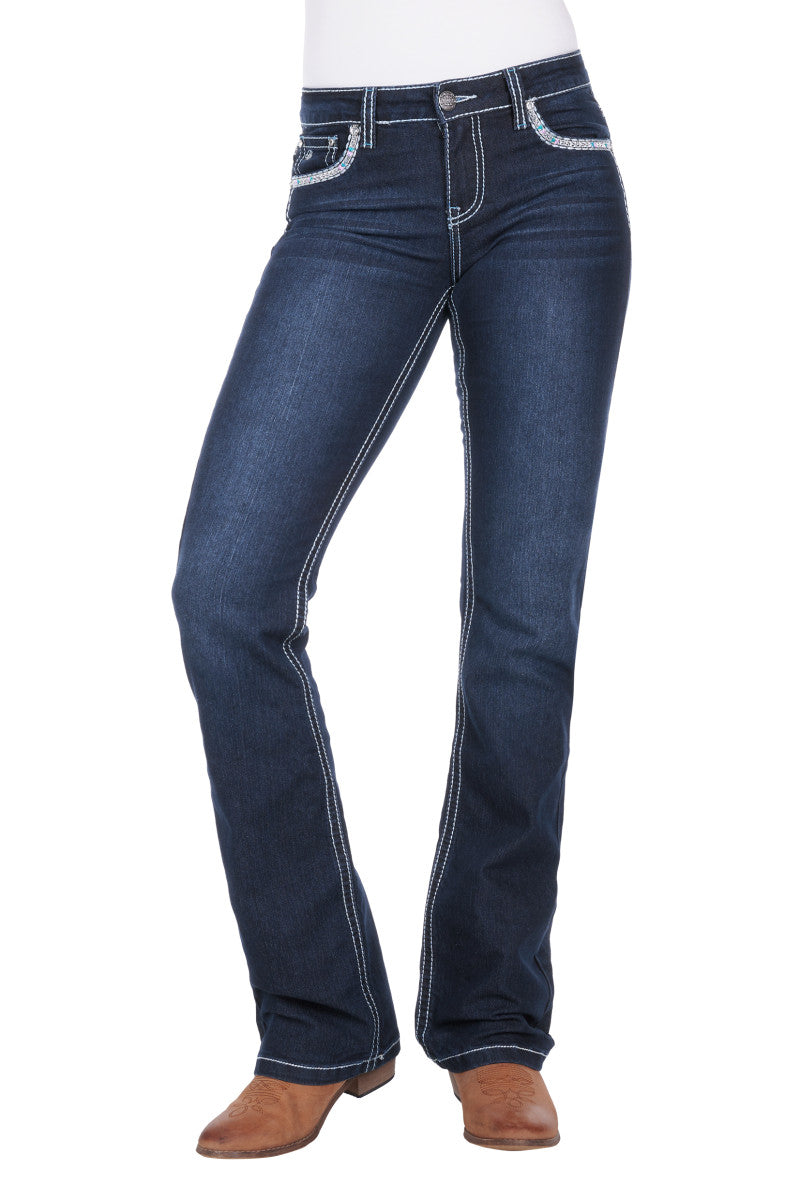 PURE WESTERN WMNS INDIANA RELAXED JEAN
