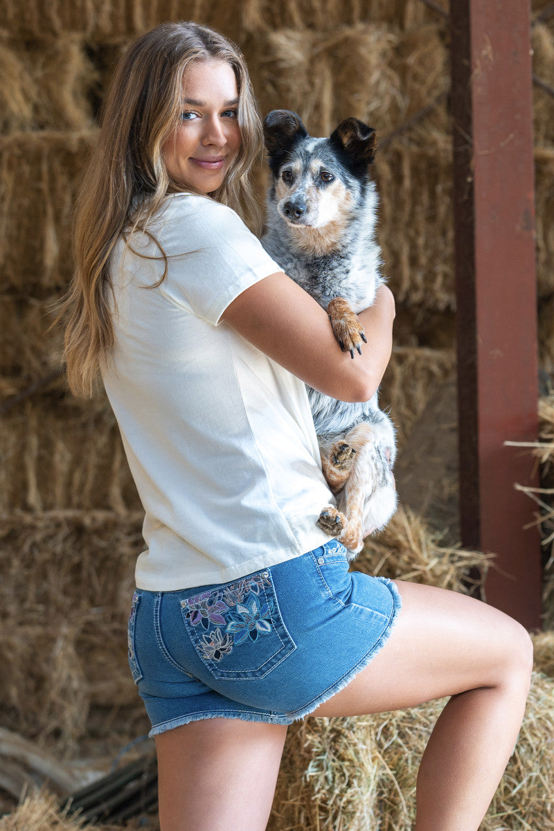 PURE WESTERN WMNS AUDREY SHORT