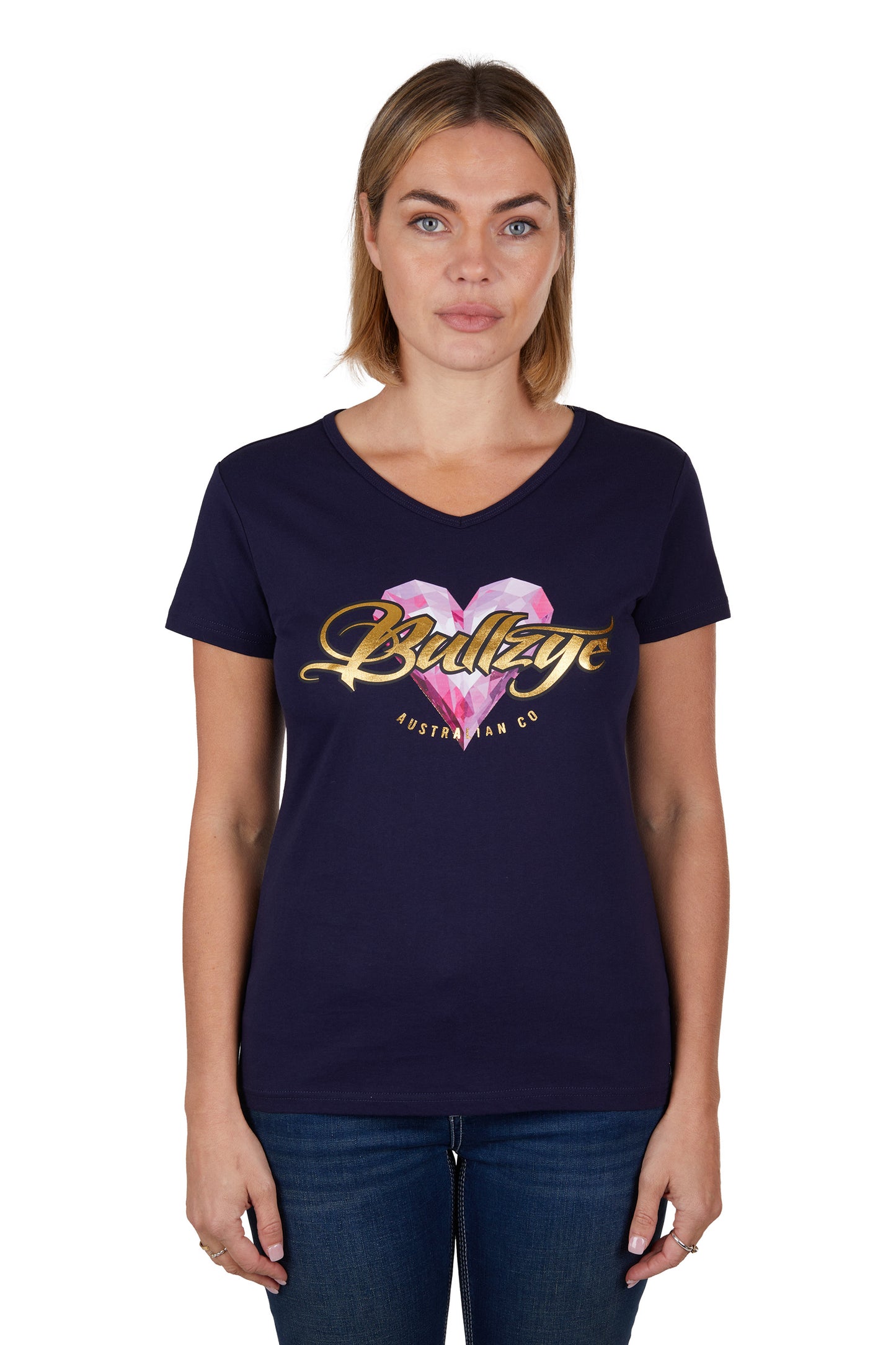 BULLZYE LADIES HEART SS TEE
