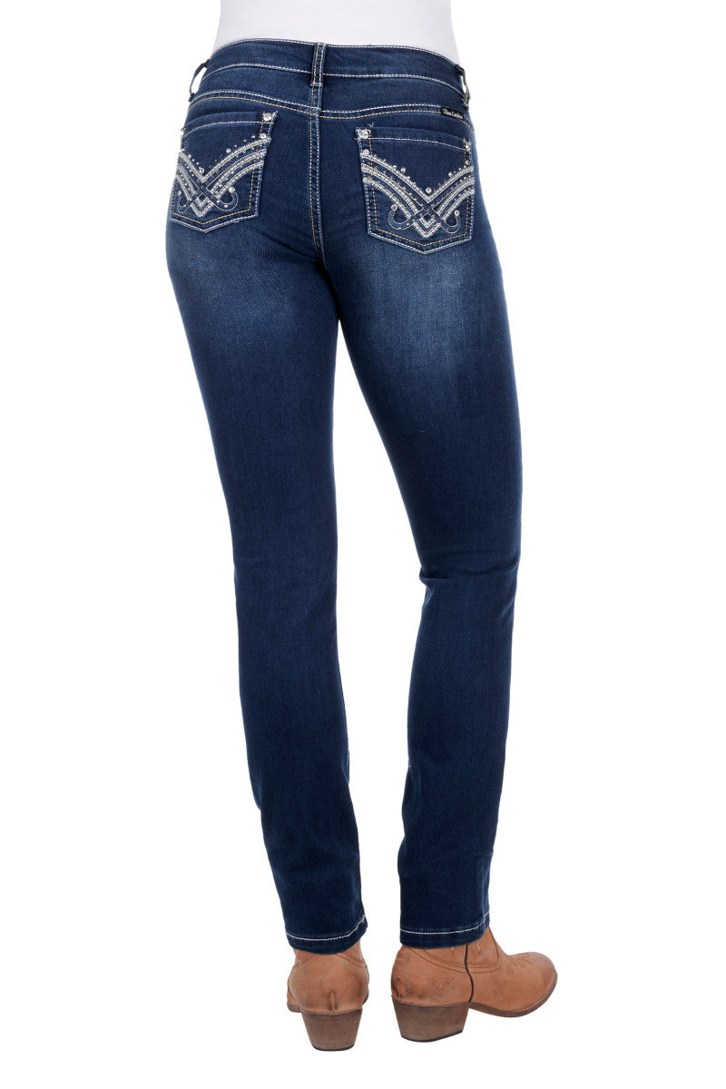 PURE WESTERN WMNS HARLEE STRAIGHT LEG JEAN
