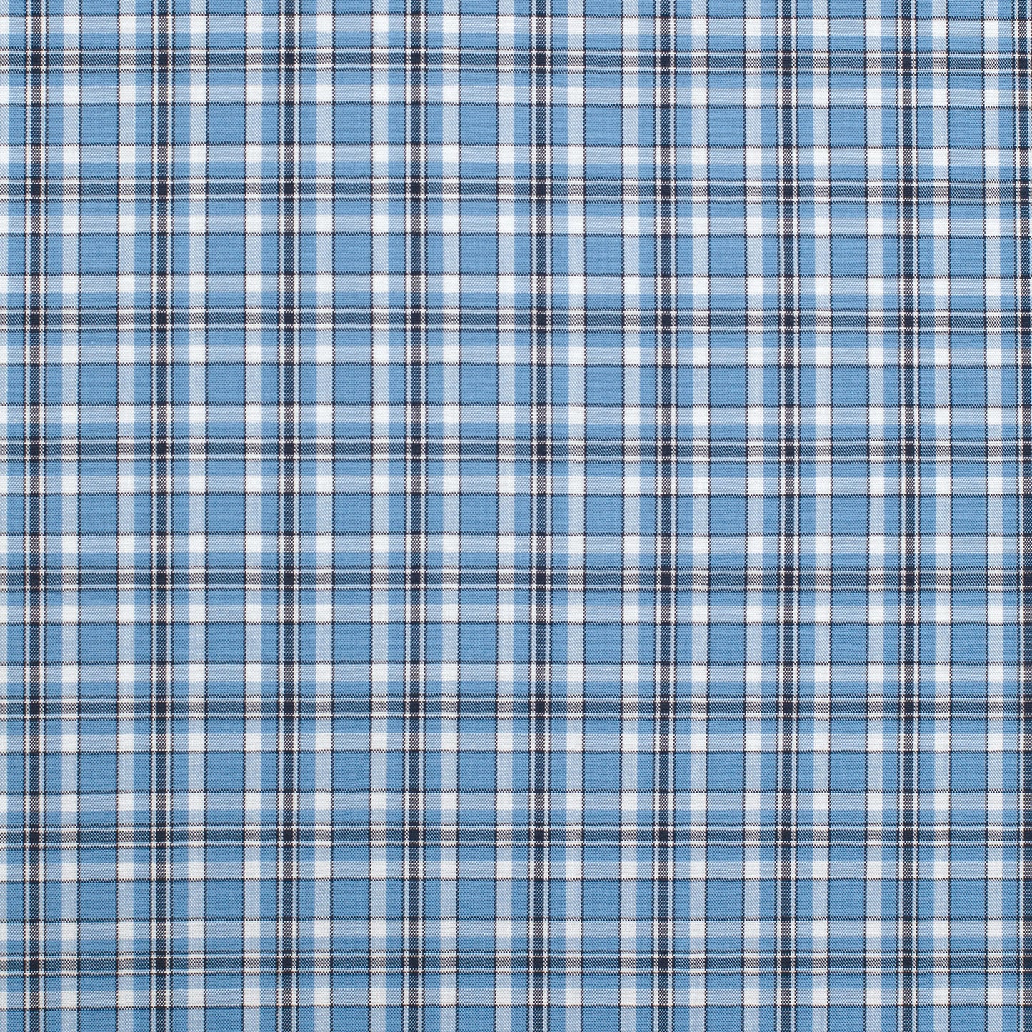 Just Country Men's Austin Full Button Long Sleeve Print Workshirt - Marine Blue, Navy & White Plaid