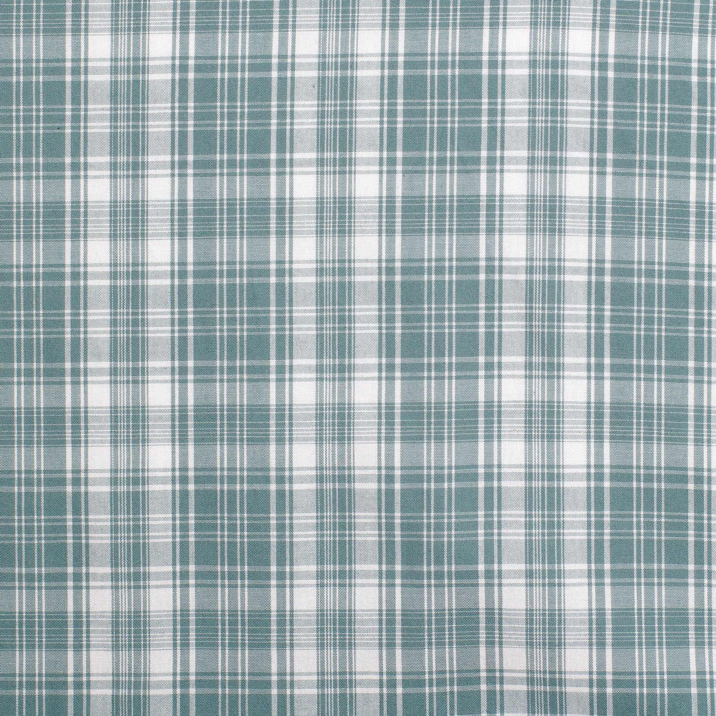 Just Country Men's Austin Full Button Long Sleeve Print Workshirt - Deep Sea Green & White Plaid