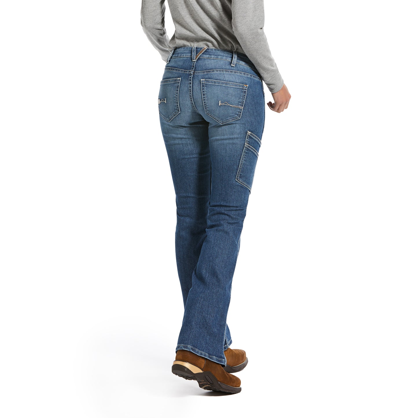 Ariat Women's Rebar Mid Rise Boot Cut Durastretch Raven Sofia