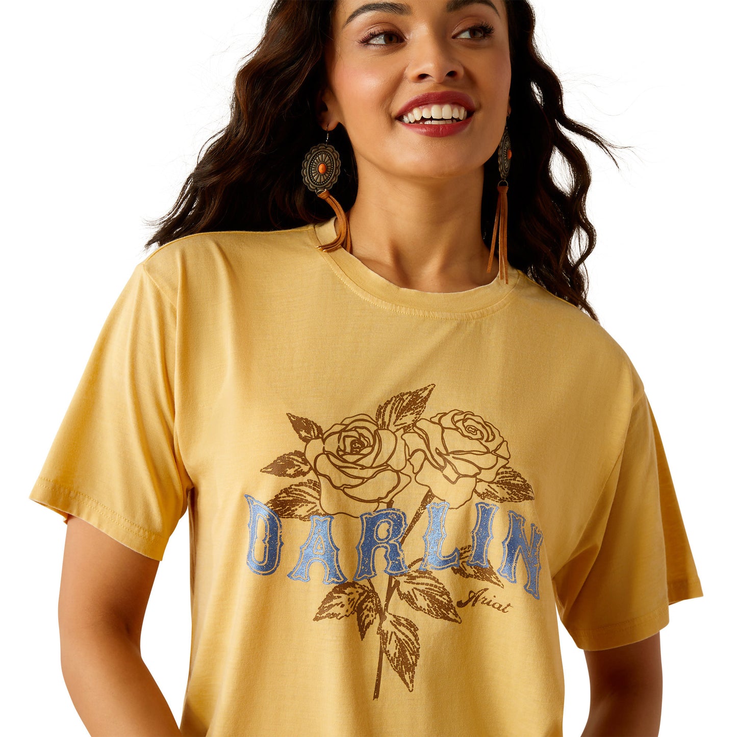 Ariat Women's Darlin Rose T-shirt - Rattan