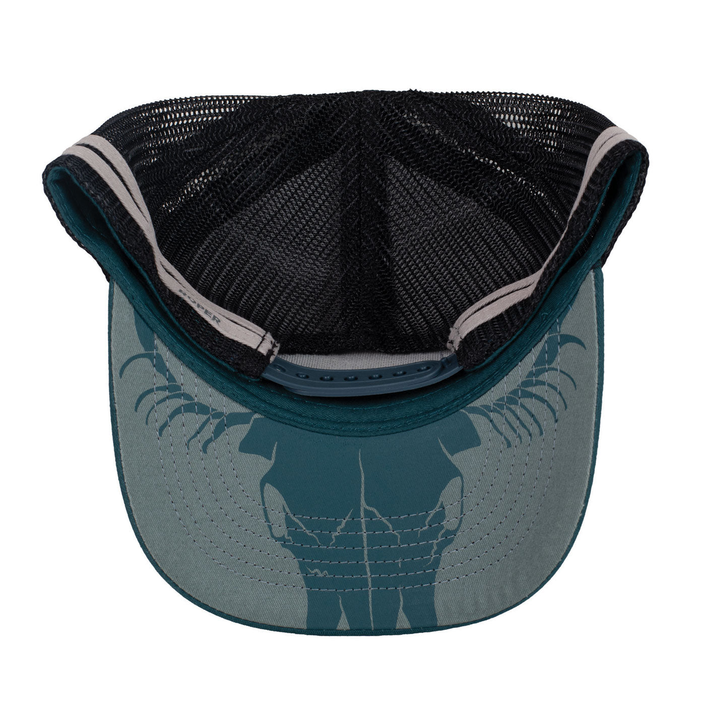 Roper Trucker Cap - Bull Skull Petrol