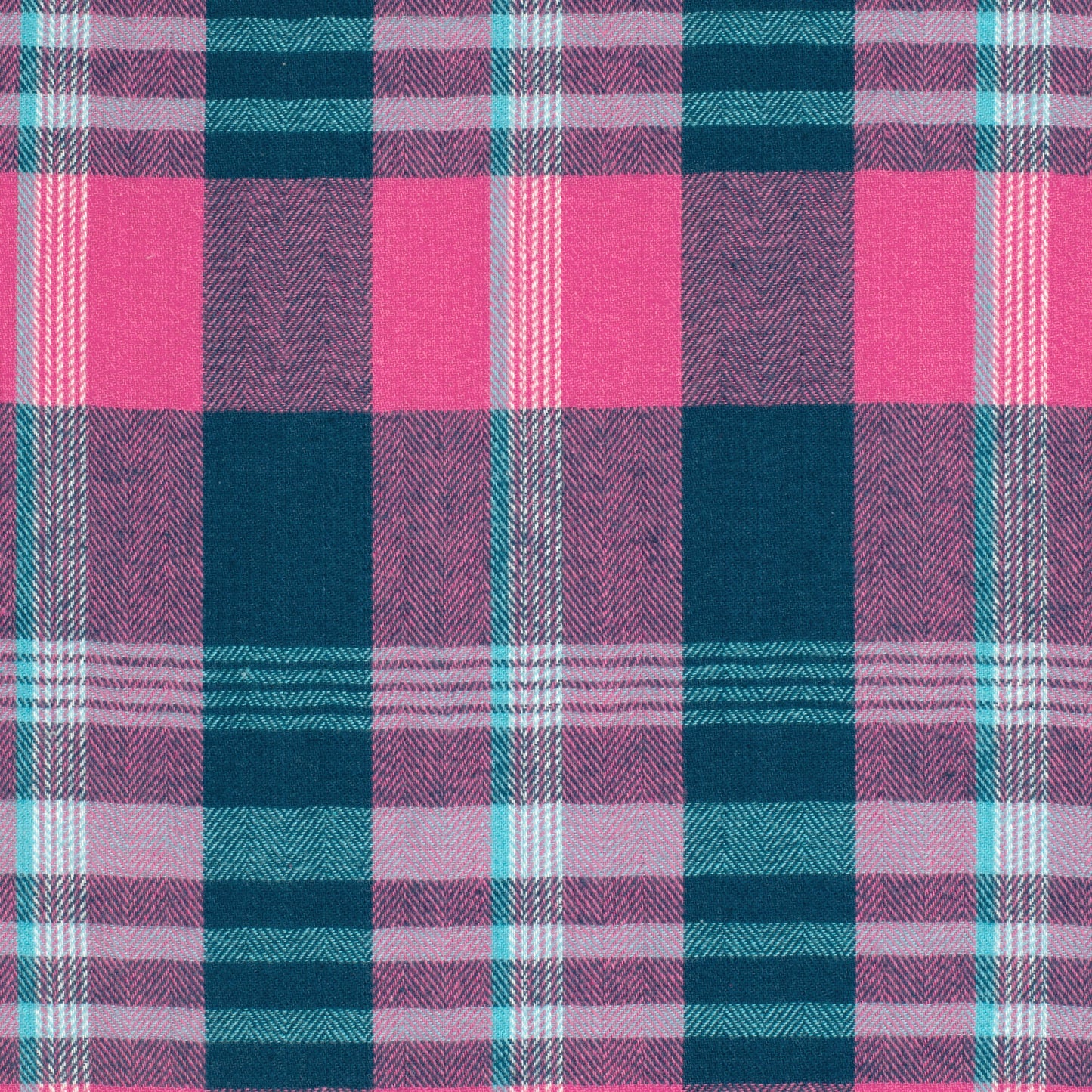 Just Country Women's Brooke Flannel Long Sleeve Shirt - Hot Pink/Navy/Sky Blue