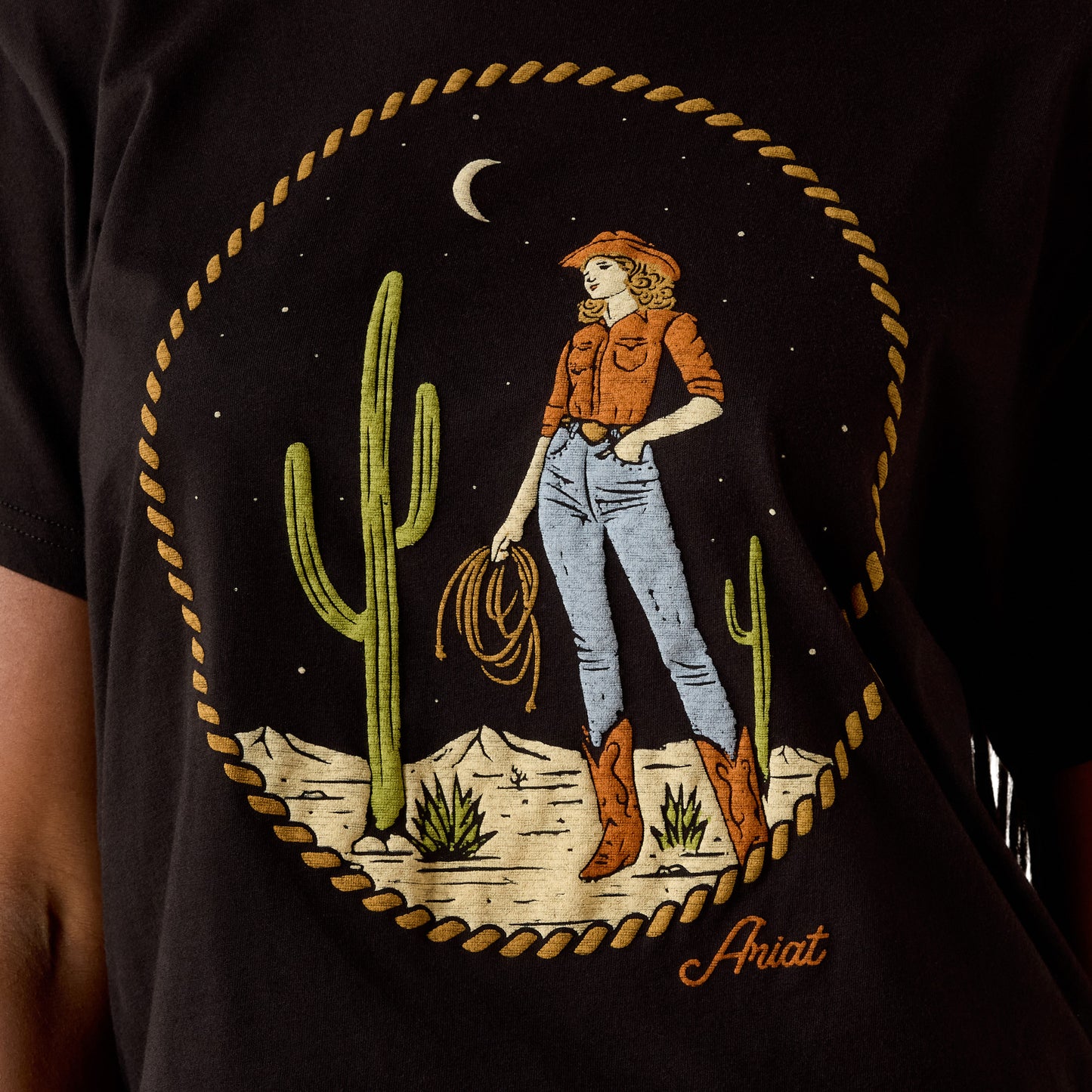 Ariat Women's Night Sky Cowgirl T-shirt - Black