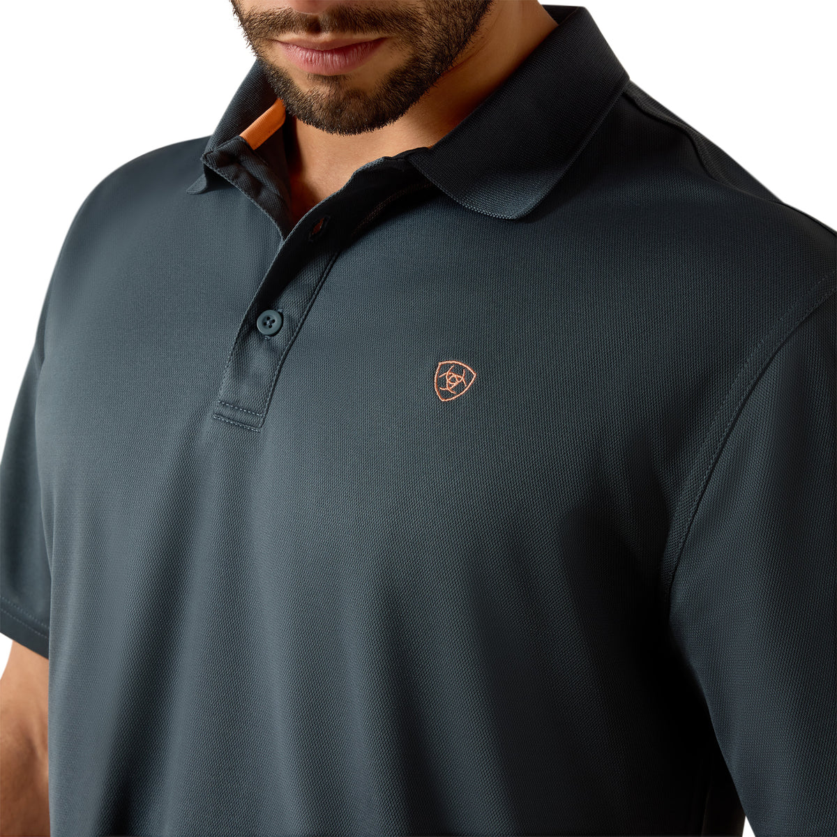 Ariat Men's Tek Short Sleeve Polo - Dark Slate
