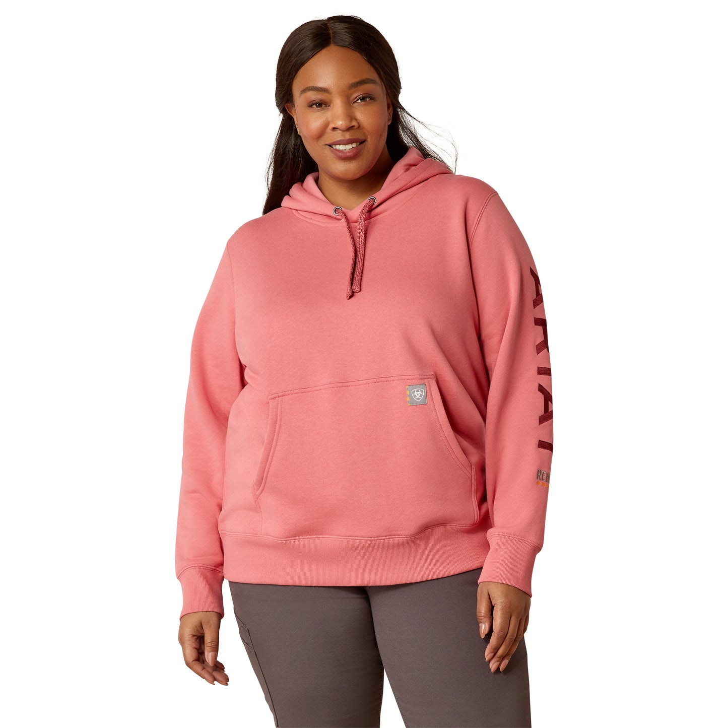 Ariat Womens Rebar Graphic Hoodie Desert Rose / Tibetan Red