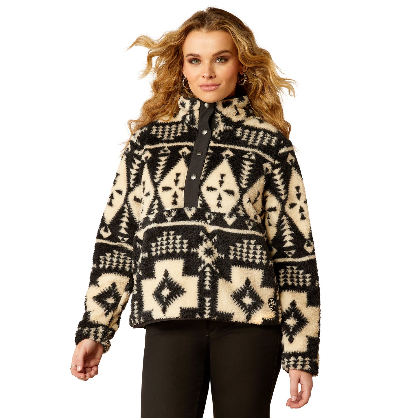 Ariat Women's Berber Snap Front Sweatshirt Winslow Southwest Print