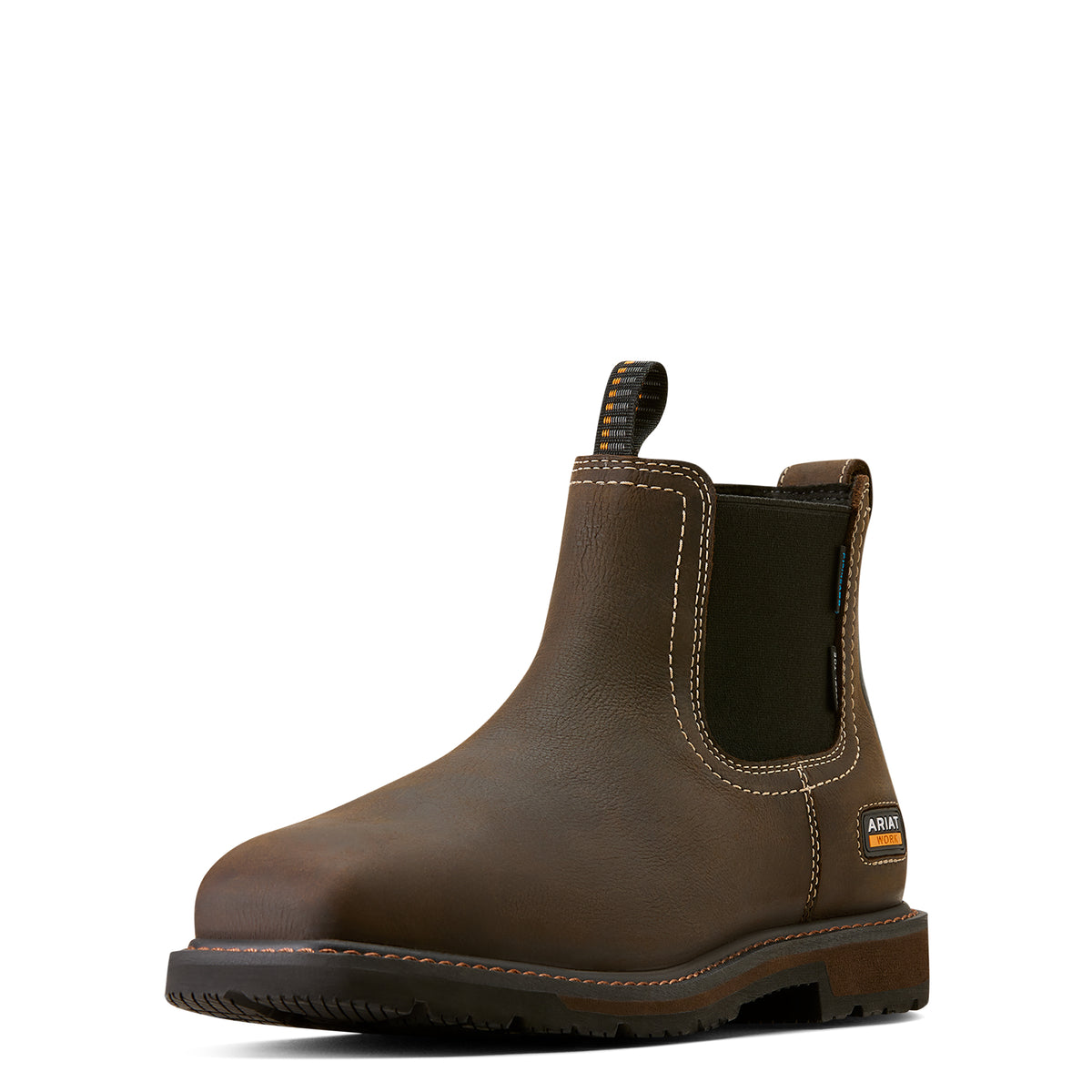 Ariat Men's Groundbreaker Chelsea Wide Square Steel Toe H20 - Dark brown