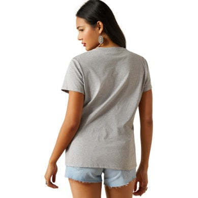 Ariat Women's Old School Script Tshirt - Grey Heather