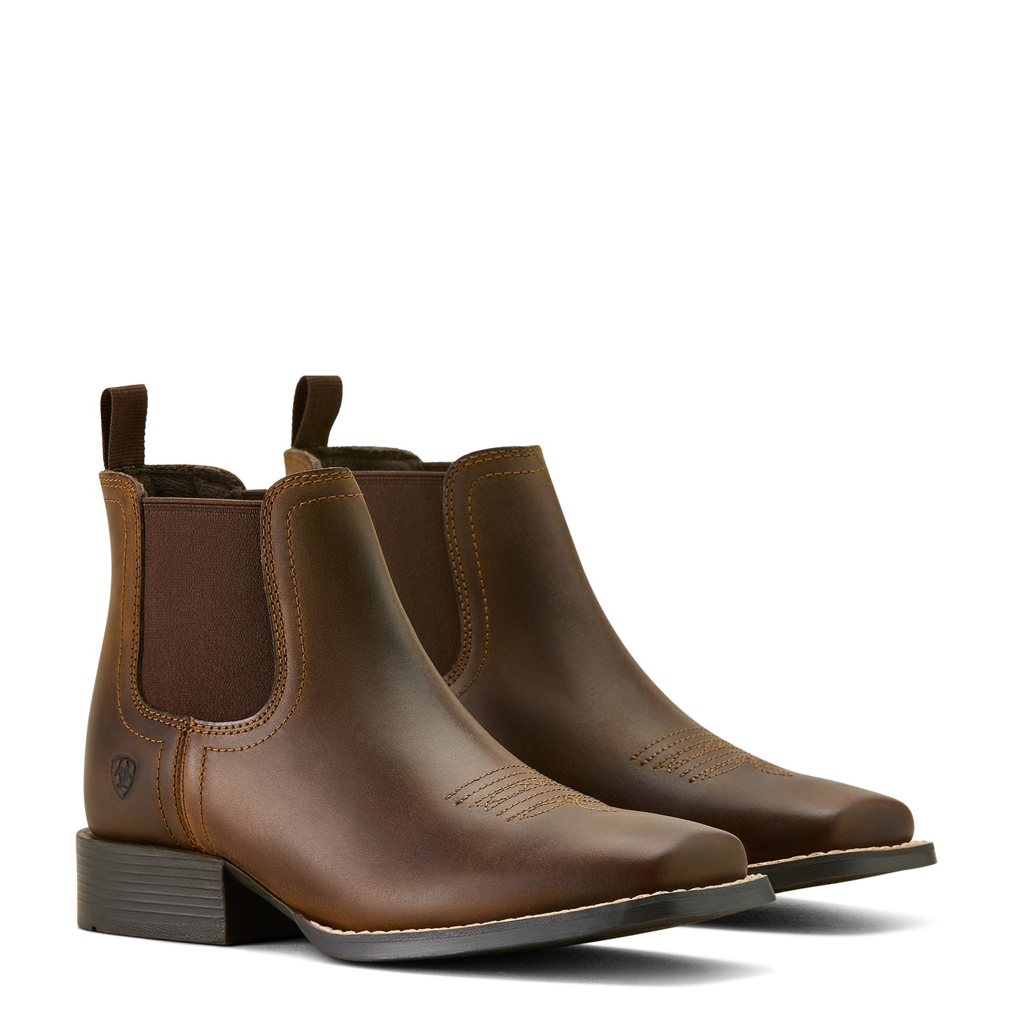 Ariat Youth Booker Chelsea Western Boot -Distressed Brown