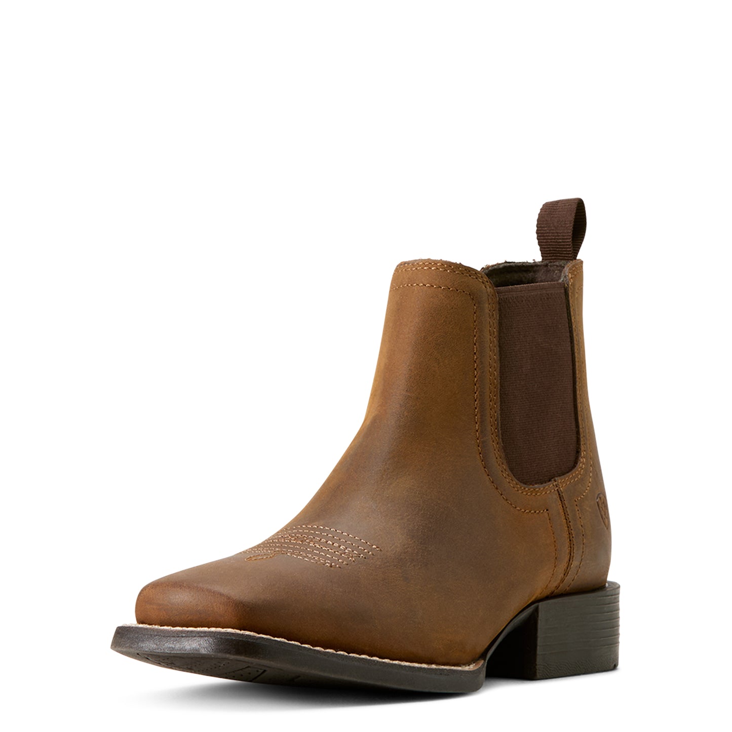 Ariat Youth Booker Chelsea Western Boot -Distressed Brown