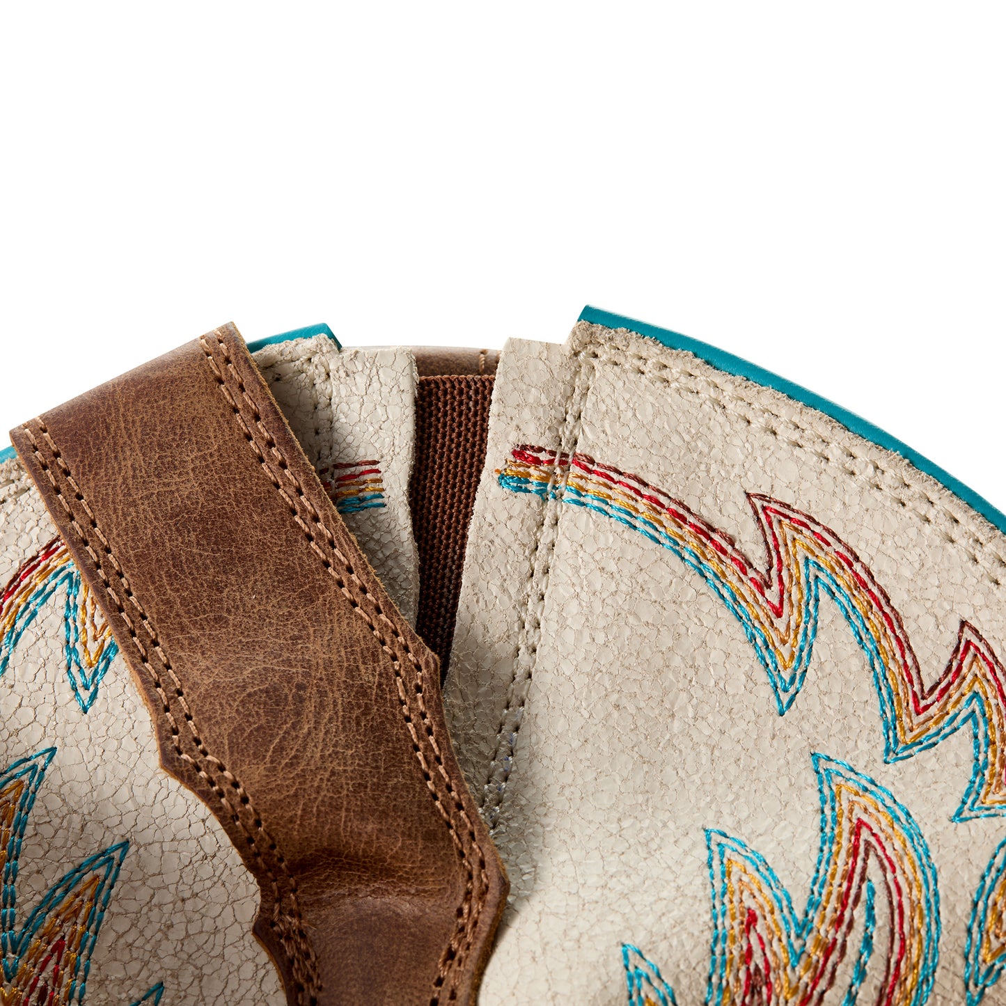 Ariat Women's Round Up W Toe Stretch Fit Western Boot - Sandstorm/Distressed Ivory