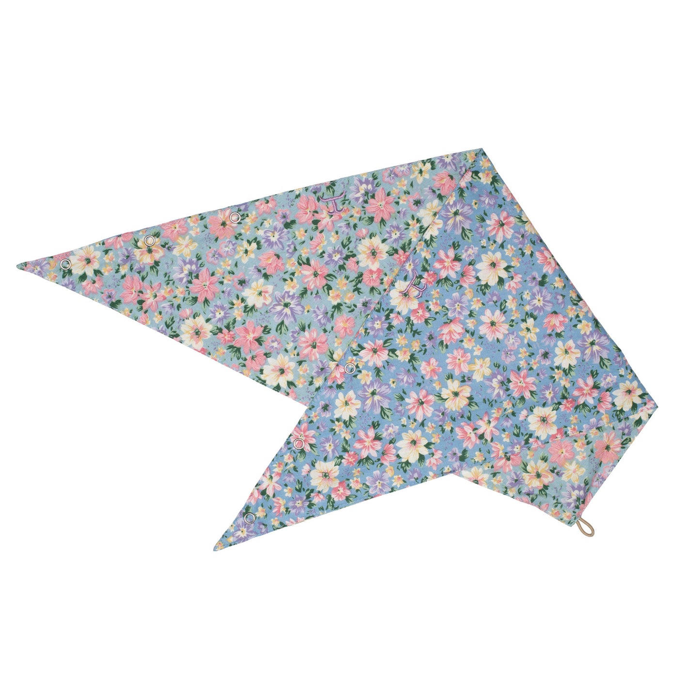 Just Country Carlee Doubled Sided Scarf -Winter Sky Blue Floral/Blue Bell Floral SCF2547