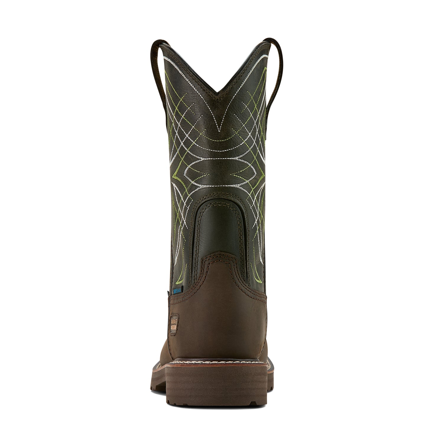 Ariat Men's Activator Waterproof Steel Toe Work Boot - Dark Brown/Green