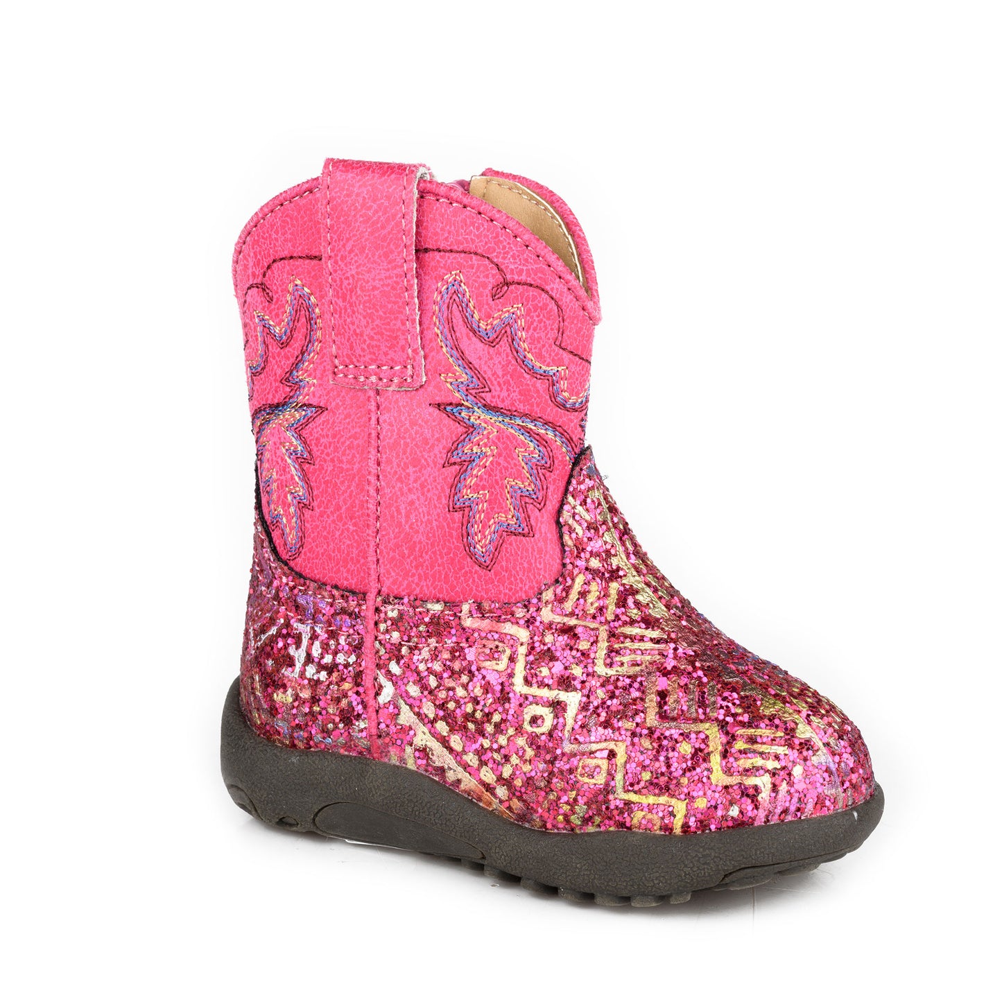 Roper Infants Cowbaby Aztec Fuchsia Glitter/fuchsia
