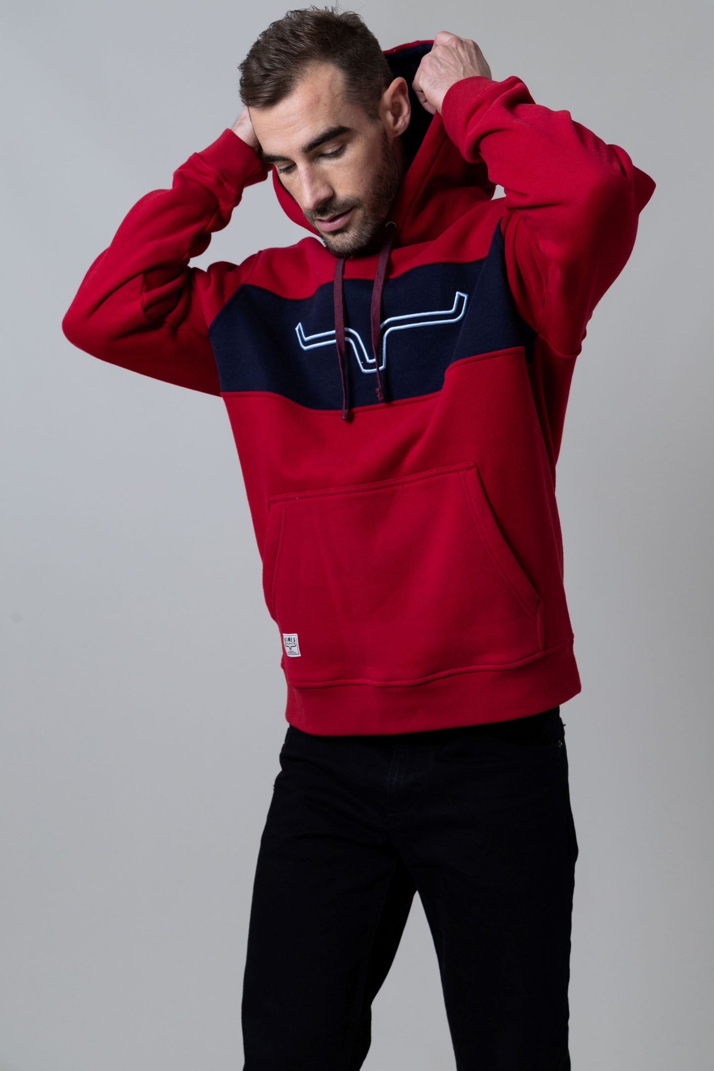 Kimes Ranch Mens Hoodie Rip On Red