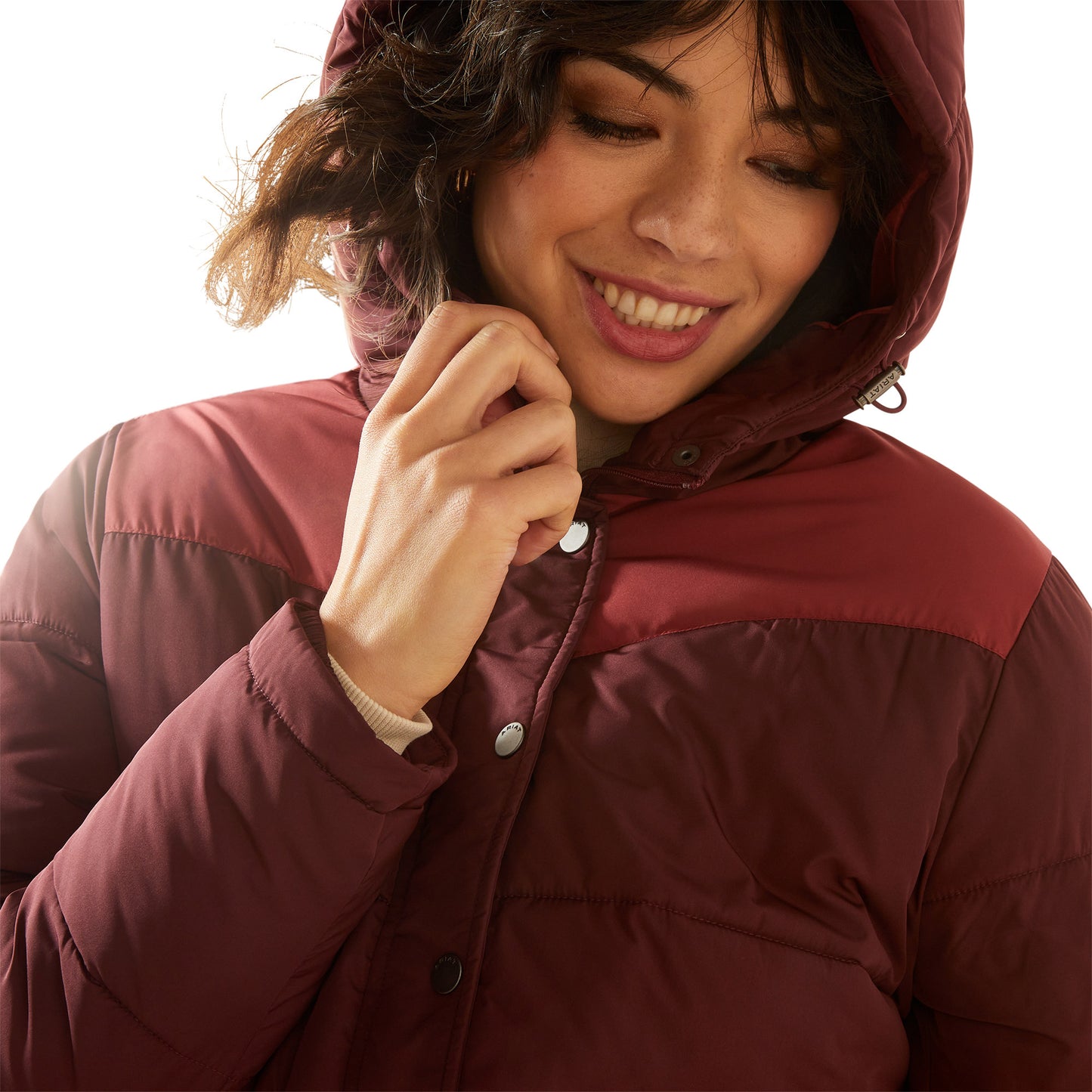 Ariat Women's Frontier Puffer Jacket - Windsor Wine/ Burnt Russet