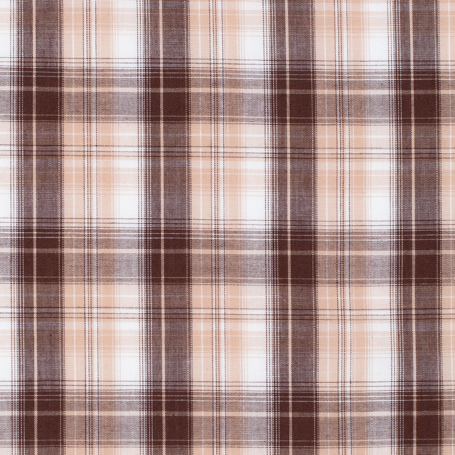 Just Country Men's Austin Full Button Workshirt -Tan, Chocolate & White Plaid
