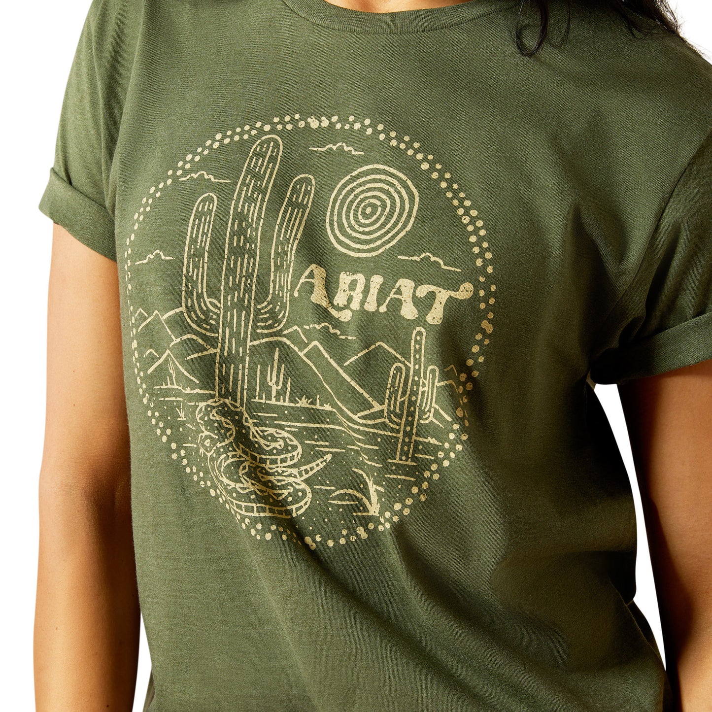Ariat Women's Desert Snake Tee - Military Heather