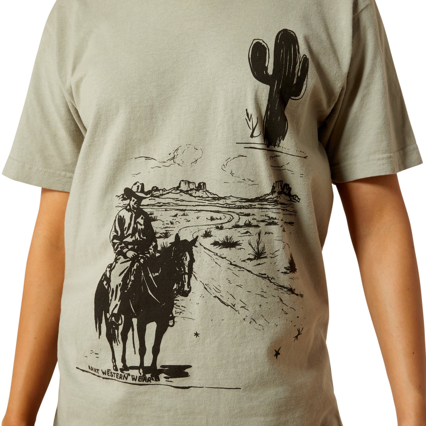 Ariat Women's Sketchy Cowboy Tee - Vintage Camel