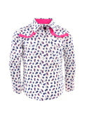 PURE WESTERN GIRLS HARPER PRINT LS SHIRT