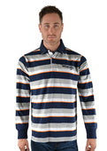 WRANGLER MENS LEWIS STRIPE RUGBY