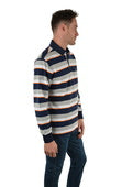 WRANGLER MENS LEWIS STRIPE RUGBY